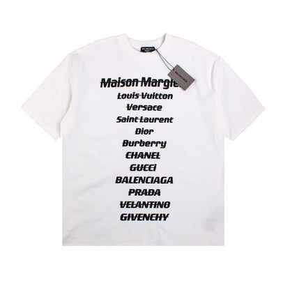 BALENCIAGA DESIGNER NAMES T-SHIRT WHITE - Prime Reps