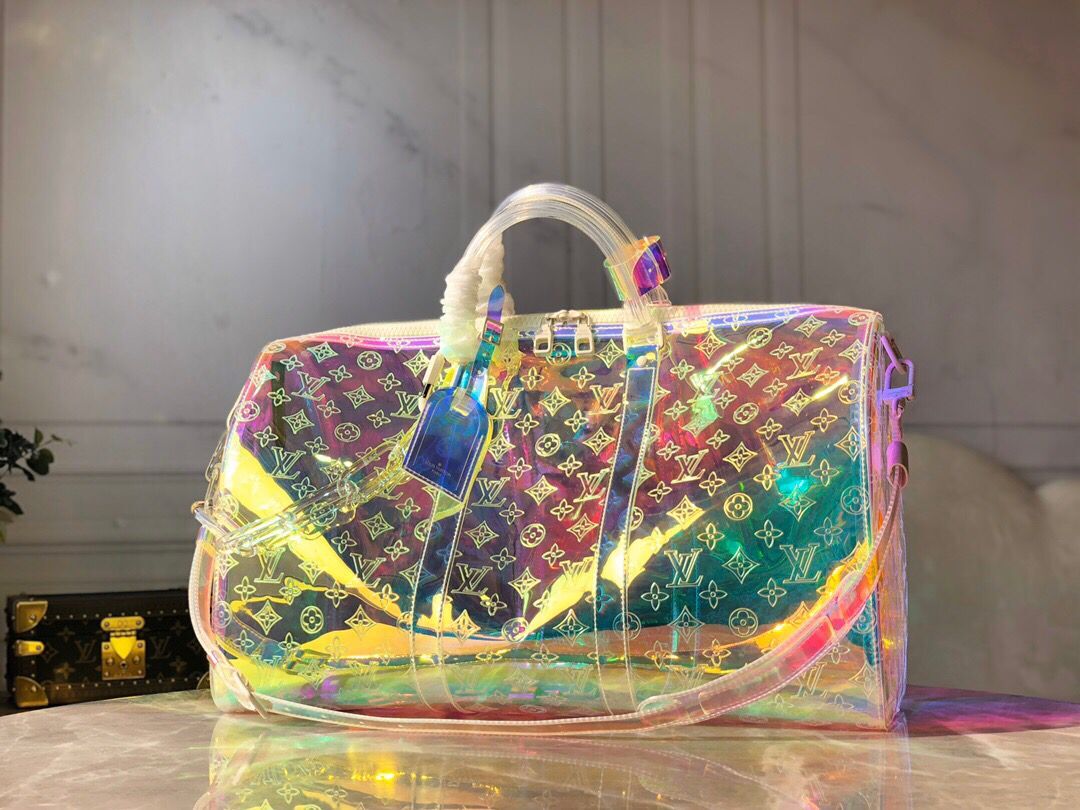 LOUIS VUITTON MONOGRAM 50 PRISM HOLOGRAPHIC TRAVEL BAG