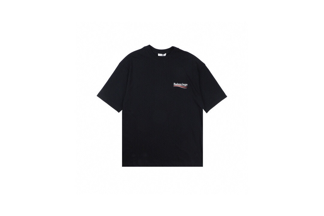 Balenciaga Wave Logo T-Shirt (Black)