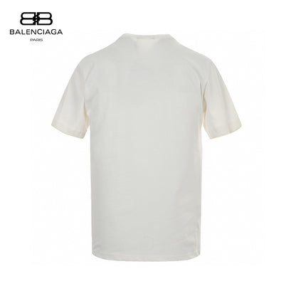 Balenciaga White T-Shirt with Graphic Design