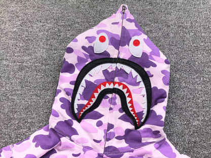 BAPE COLOR CAMO FULL ZIP HOODIE PURPLE