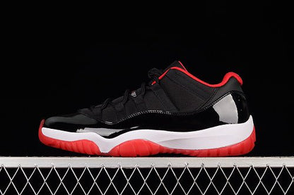 AIR JORDAN 11 RETRO LOW BRED BLACK/TRUE RED/WHITE - Prime Reps