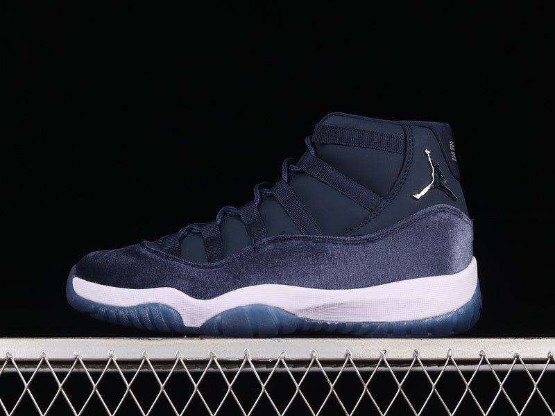 AIR JORDAN 11 RETRO NAVY VELVET MIDNIGHT NAVY/METALLIC SILVER/WHITE - Prime Reps