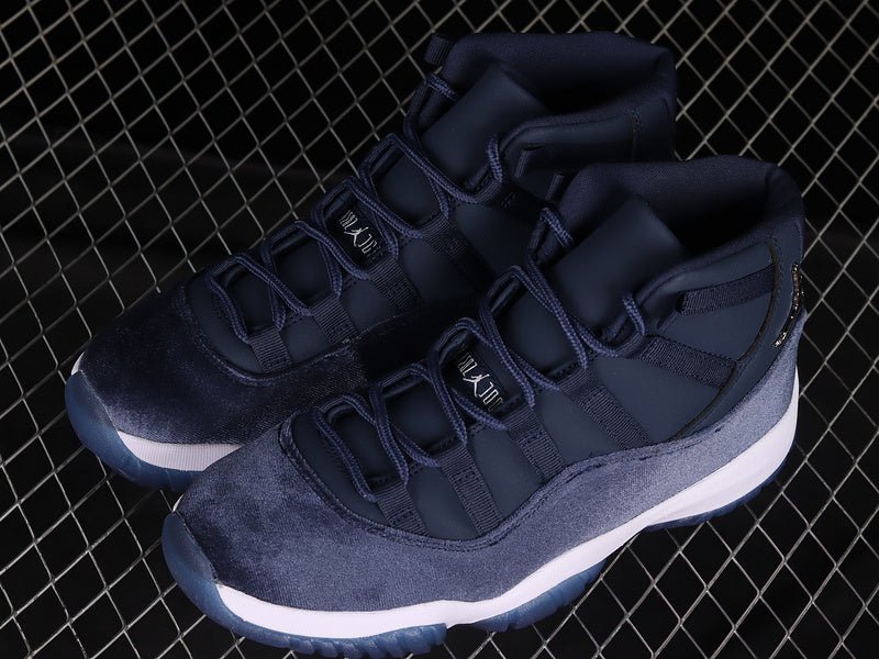 AIR JORDAN 11 RETRO NAVY VELVET MIDNIGHT NAVY/METALLIC SILVER/WHITE - Prime Reps