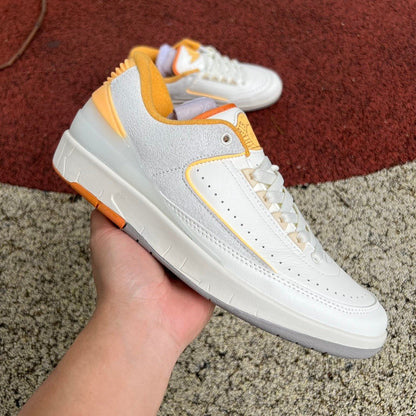 Air Jordan 2 Low Grey/White/Orange - Prime Reps