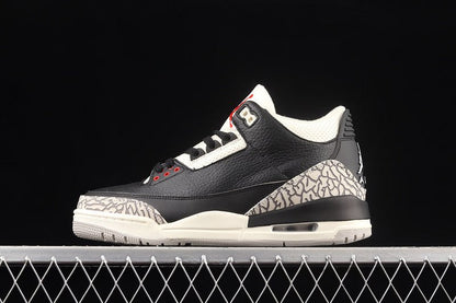 AIR JORDAN 3 DESERT CEMENT BLACK/RUSH ORANGE - FOSSIL STONE - SAIL - Prime Reps