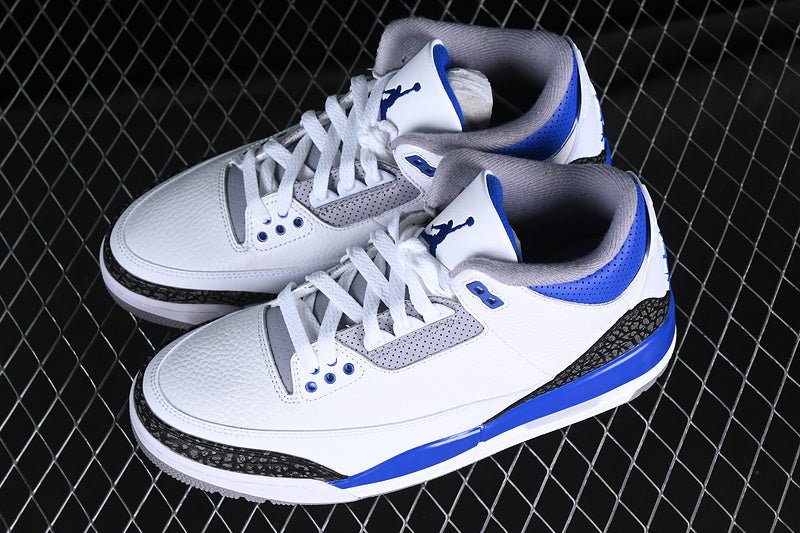 AIR JORDAN 3 RACER BLUE WHITE/GREY/BLACK/BLUE - Prime Reps