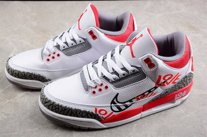 AIR JORDAN 3 RETRO FIRE RED WHITE/BLACK/GREY/RED - Prime Reps