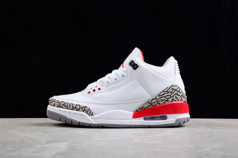 AIR JORDAN 3 RETRO HALL OF FAME WHITE/CEMENT GREY - BLACK - FIRE RED - Prime Reps