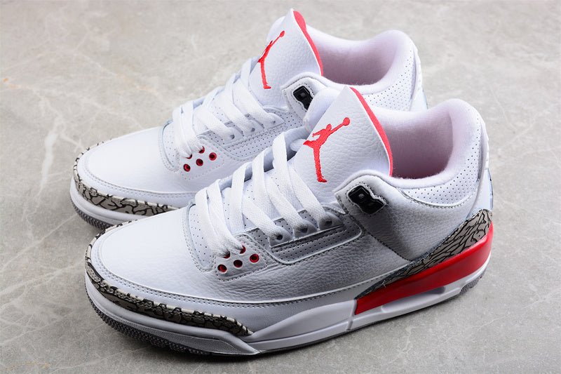 AIR JORDAN 3 RETRO HALL OF FAME WHITE/CEMENT GREY - BLACK - FIRE RED - Prime Reps