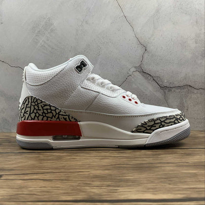 AIR JORDAN 3 RETRO HALL OF FAME WHITE/CEMENT GREY - BLACK - FIRE RED - Prime Reps