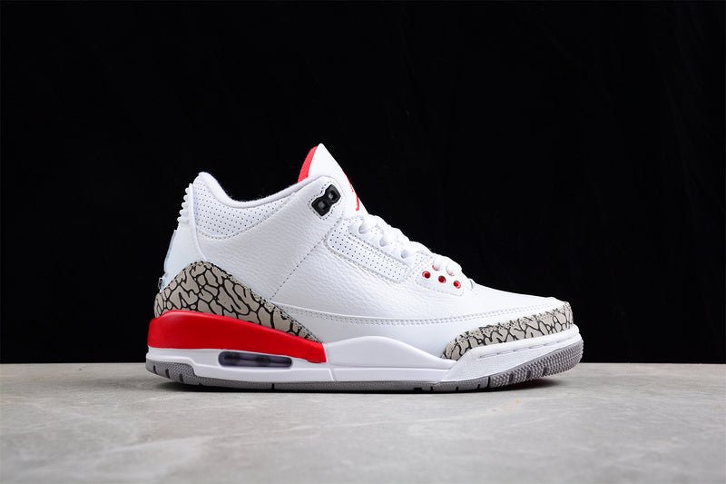 AIR JORDAN 3 RETRO HALL OF FAME WHITE/CEMENT GREY - BLACK - FIRE RED - Prime Reps