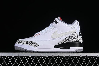 AIR JORDAN 3 RETRO JTH NRG WHITE/FIRE RED - BLACK - WHITE - Prime Reps