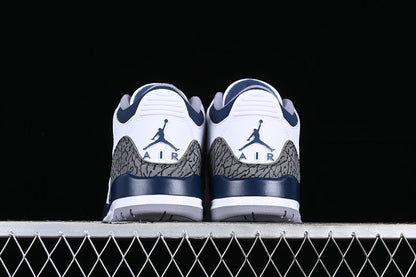 AIR JORDAN 3 RETRO MIDNIGHT NAVY WHITE/BLACK/GREY/BLUE - Prime Reps