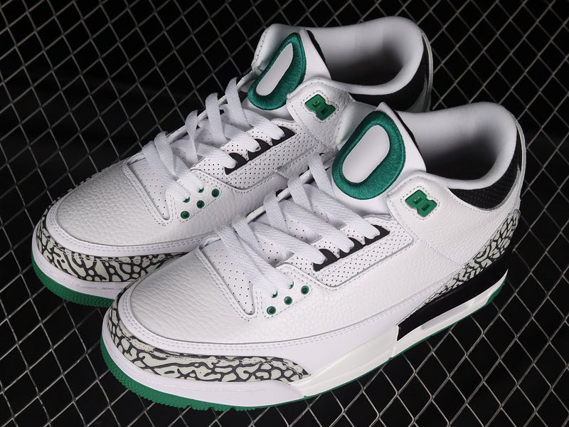 AIR JORDAN 3 RETRO OREGON PIT CREW WHITE/BLACK/GREEN - Prime Reps