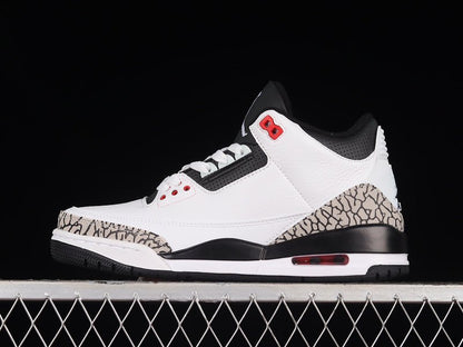 AIR JORDAN 3 RETRO WHITE/BLACK - CMNT GRY - INFRRD 23 - Prime Reps