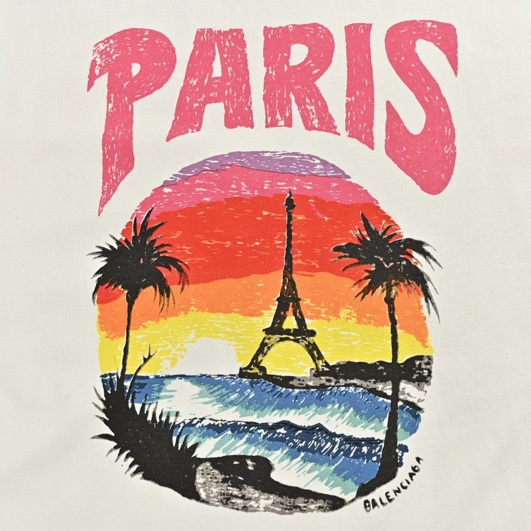 Balenciaga Paris Sunset T-Shirt