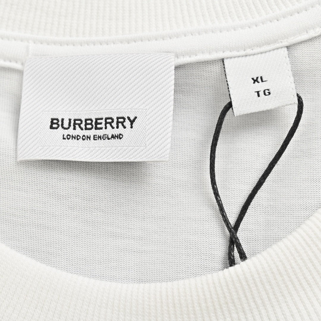 Burberry White T-Shirt with Graphic Text