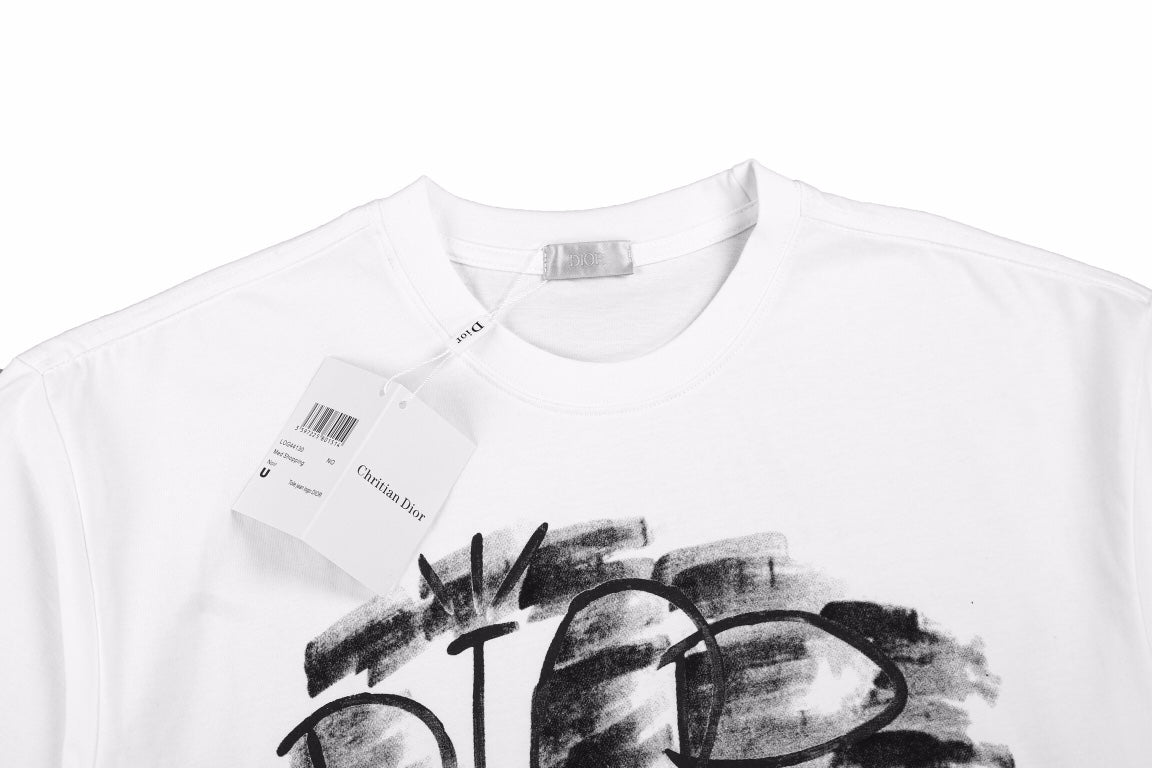 Dior T-Shirt with Artistic Logo Design