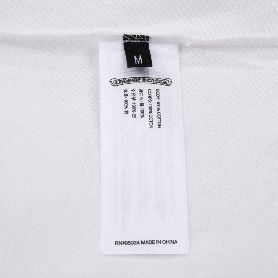 CHROME HEARTS MULTICOLOR HORSE SHOE LOGO T-SHIRT WHITE