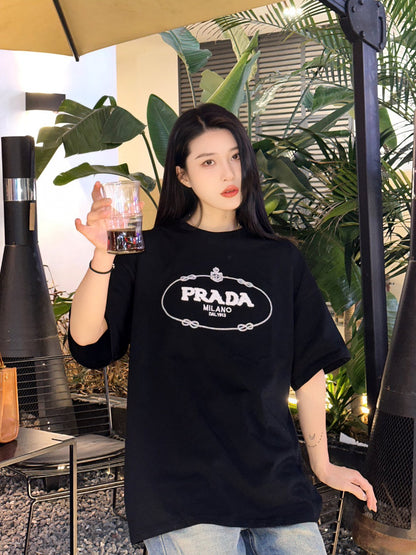 Prada Milano Black Logo T-Shirt