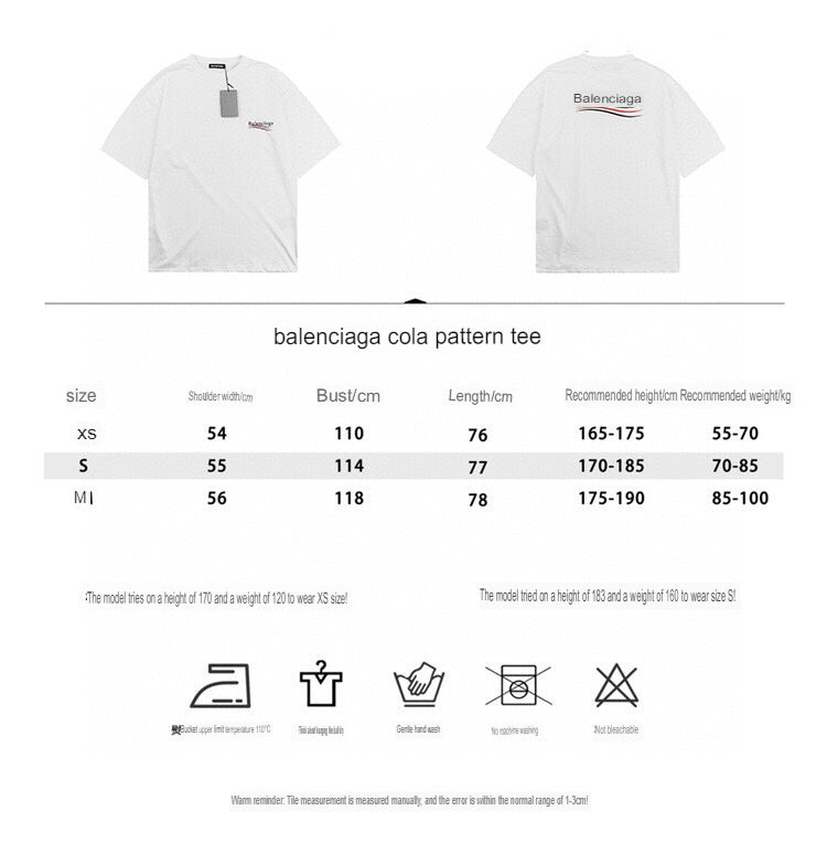 Balenciaga Wave Logo T-Shirt (White)