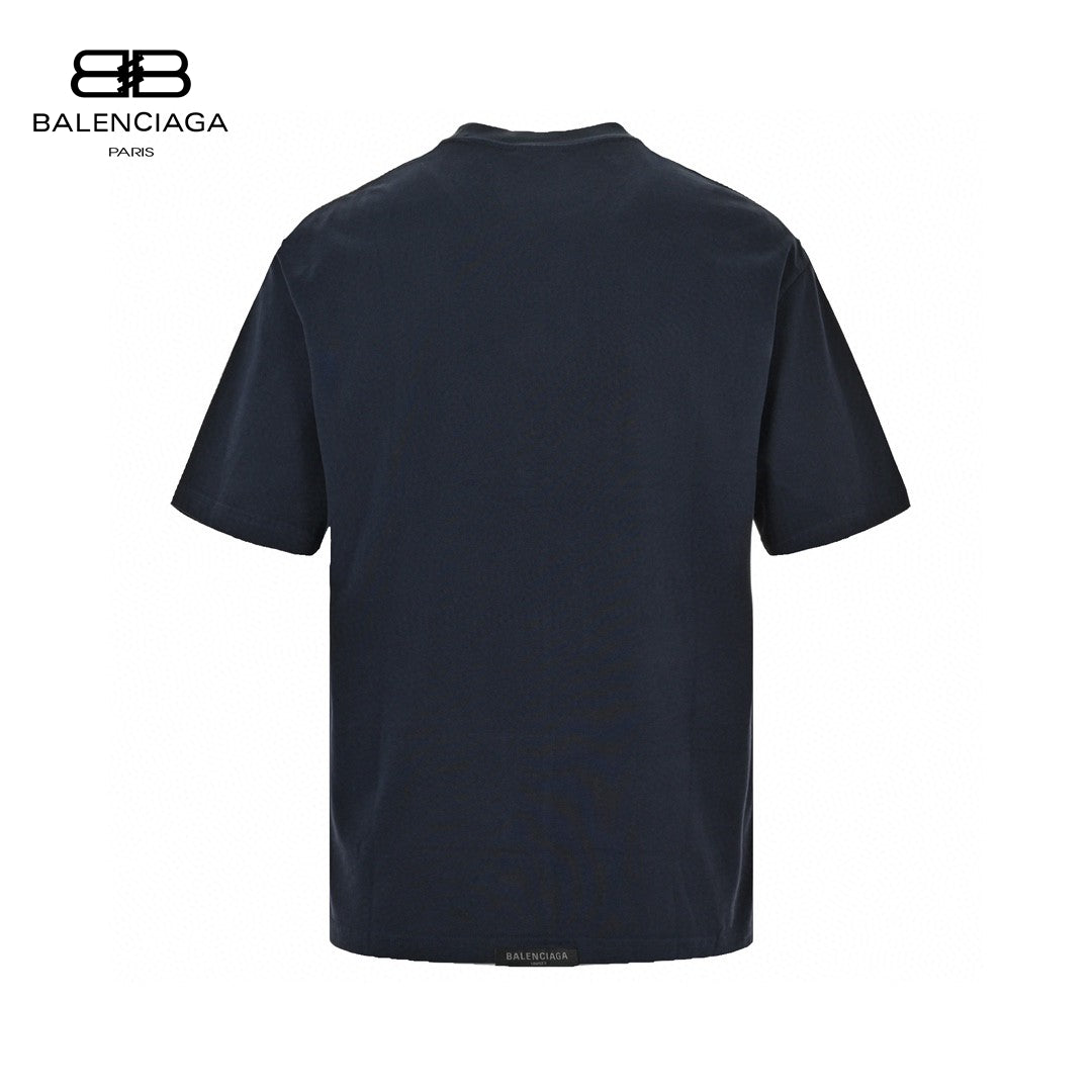 Balenciaga T-Shirt - Navy Back Logo