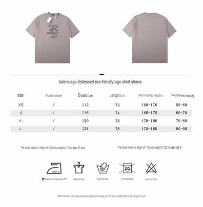 Balenciaga Allover Logo Print T-Shirt - Prime Reps