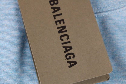 Balenciaga Basic Logo T-Shirt - Light Blue - Prime Reps