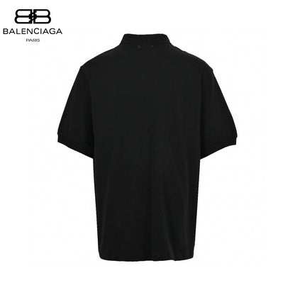 Balenciaga BB Logo Black Polo Shirt - Prime Reps