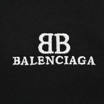 Balenciaga BB Logo Black Polo Shirt - Prime Reps