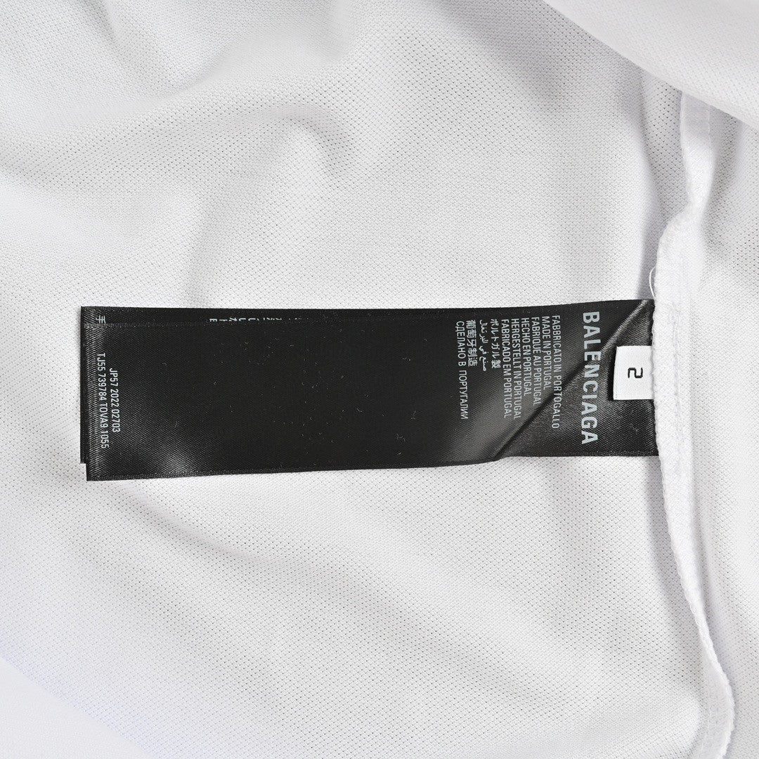 Balenciaga BB Logo White Polo Shirt - Prime Reps