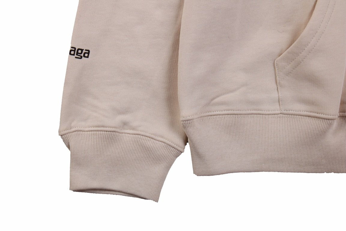 Balenciaga Beige Multilogo Hoodie - Prime Reps