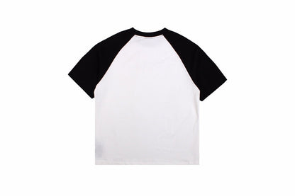 Balenciaga Black and White T-shirt with Logo Print - Prime Reps