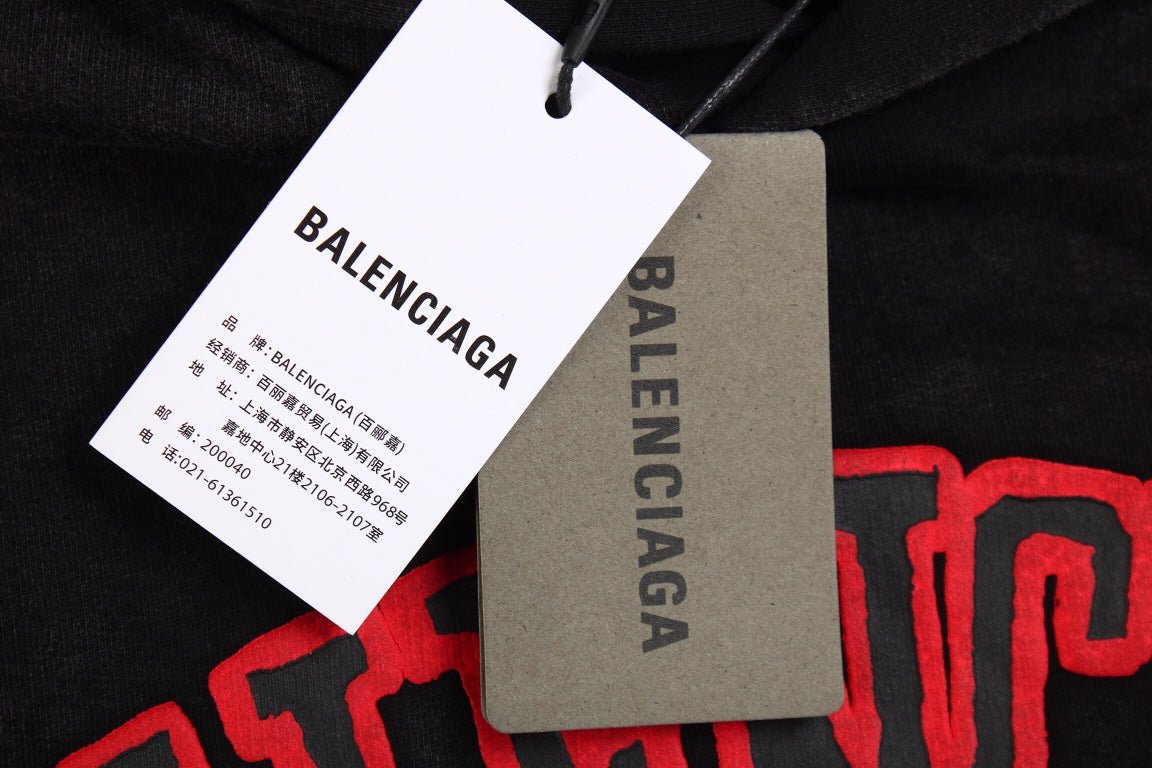 Balenciaga Black Crest Hoodie - Prime Reps