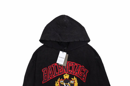 Balenciaga Black Crest Hoodie - Prime Reps