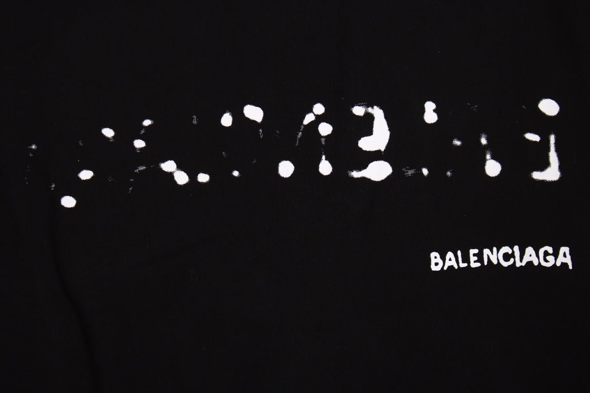 Balenciaga Black Distorted Logo Hoodie - Prime Reps