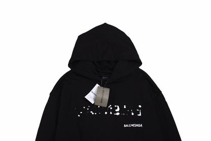 Balenciaga Black Logo Hoodie - Prime Reps