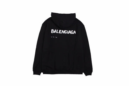 Balenciaga Black Logo Hoodie - Prime Reps