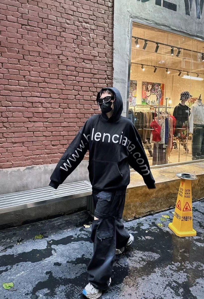 Balenciaga Black Oversized Hoodie - Prime Reps