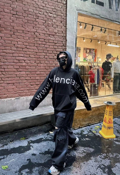 Balenciaga Black Oversized Hoodie - Prime Reps