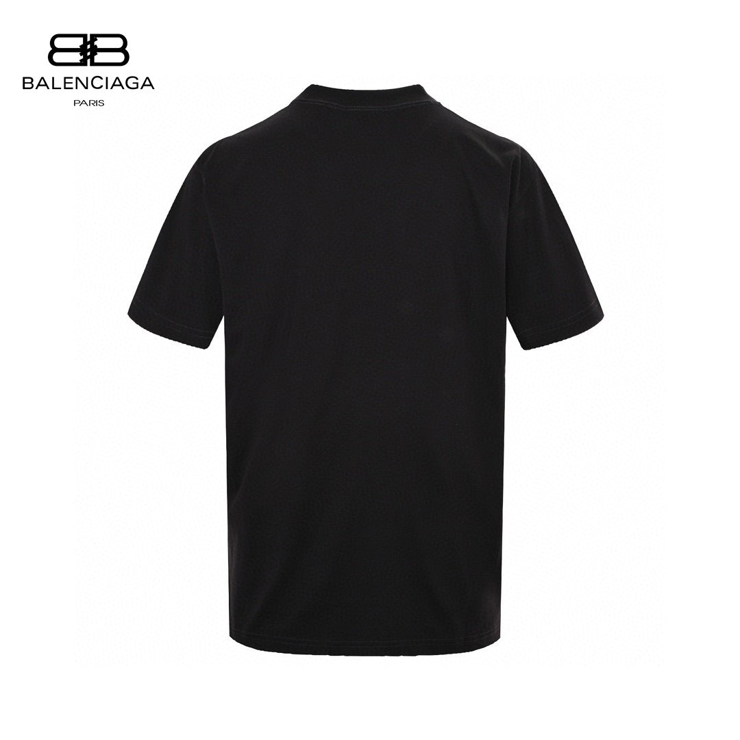 Balenciaga Black T-Shirt with Label Detail - Prime Reps