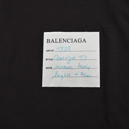 Balenciaga Black T-Shirt with Label Detail - Prime Reps