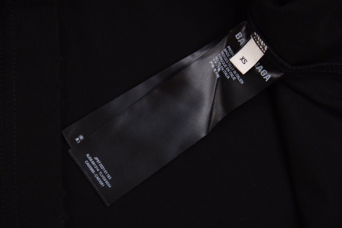 Balenciaga Black T-shirt with Metallic Print Design - Prime Reps