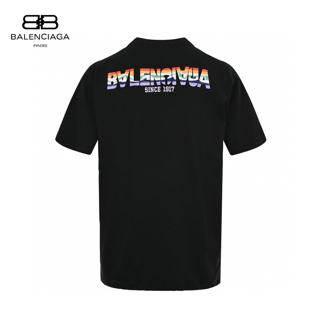 Balenciaga Black T-Shirt with Mountain Graphic - Prime Reps