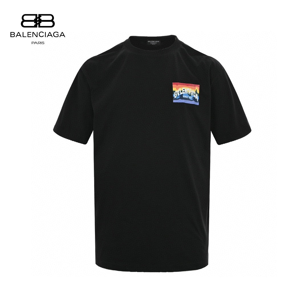 Balenciaga Black T-Shirt with Mountain Graphic - Prime Reps