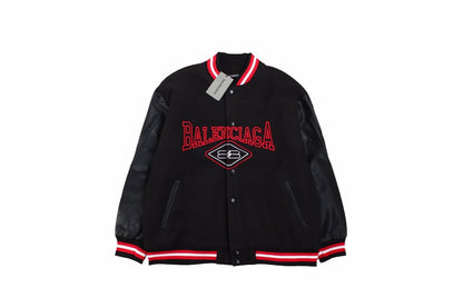 Balenciaga Black Varsity Jacket - Prime Reps