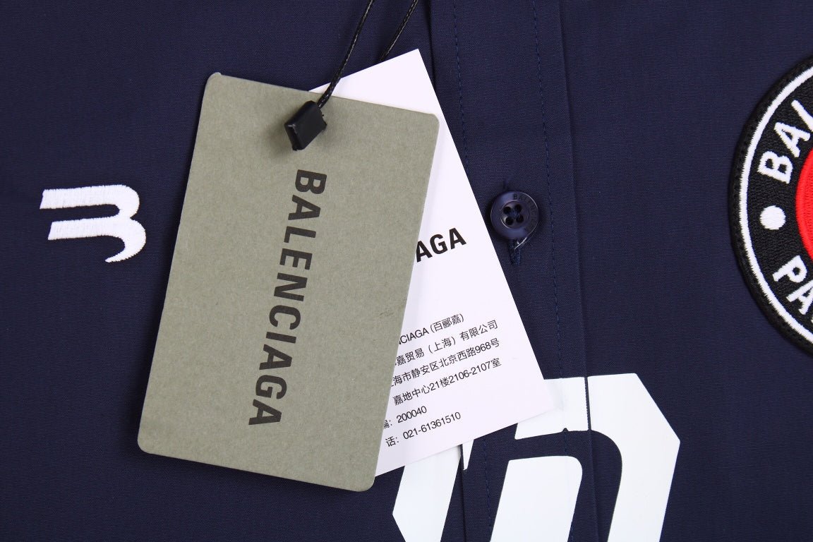 Balenciaga Button - Up Shirt with Logo Design - Prime Reps