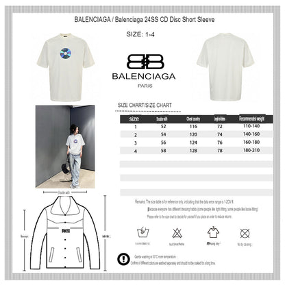 Balenciaga CD Graphic White T-Shirt - Prime Reps