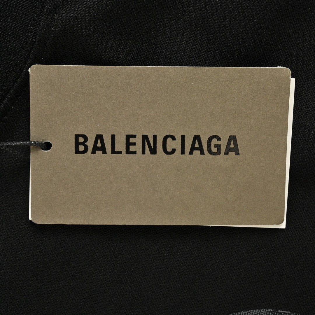 Balenciaga Cracked 'BB' Logo T-Shirt (Black) - Prime Reps